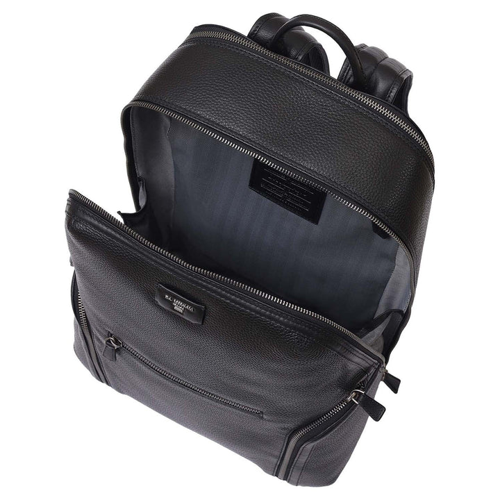 Wax Leather Backpack - Black