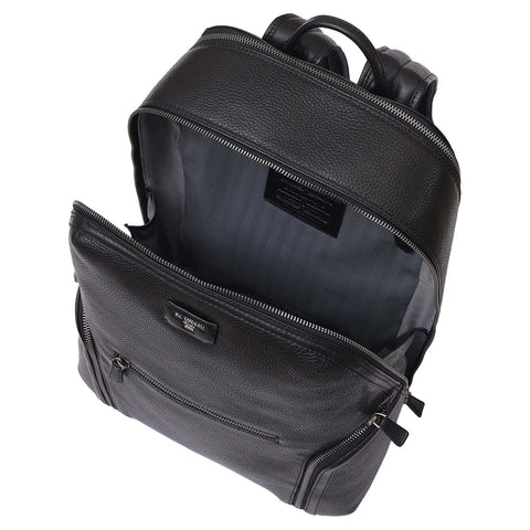 Wax Leather Backpack - Black