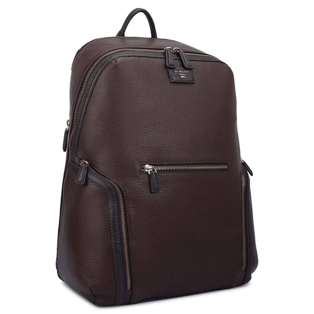 Wax Leather Backpack - Chocolate