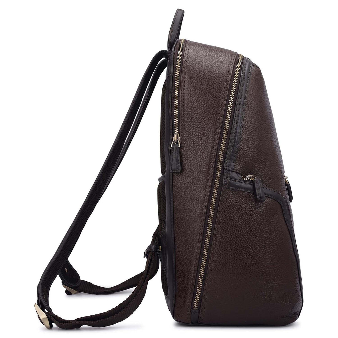 Wax Leather Backpack - Chocolate