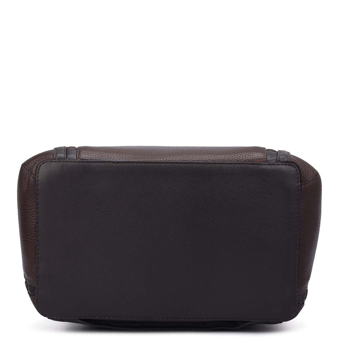 Wax Leather Backpack - Chocolate