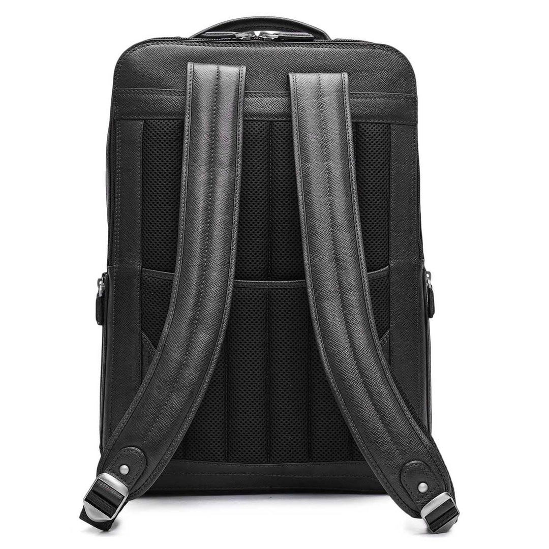 Croco Franzy Leather Backpack - Black