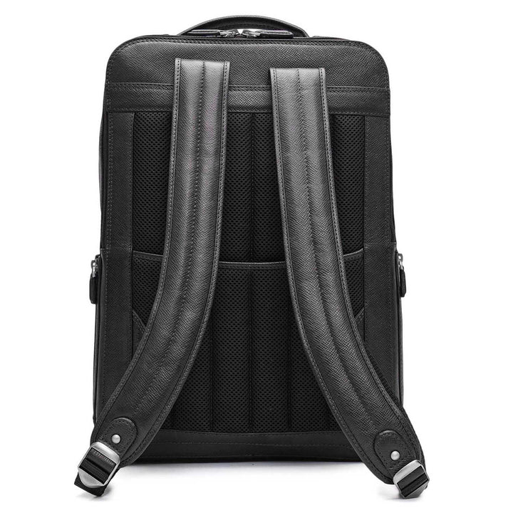 Croco Franzy Leather Backpack - Black