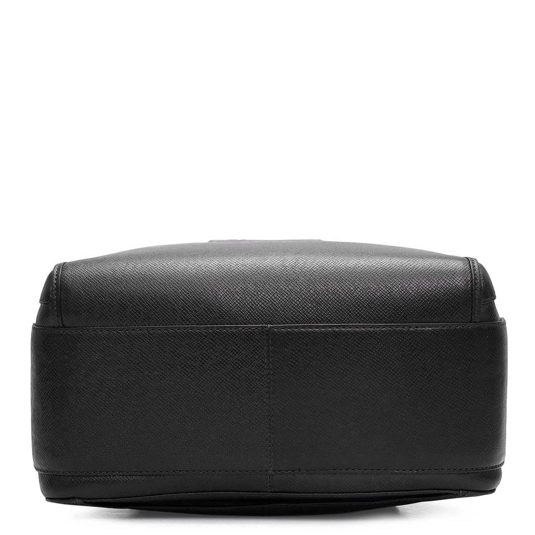 Croco Franzy Leather Backpack - Black