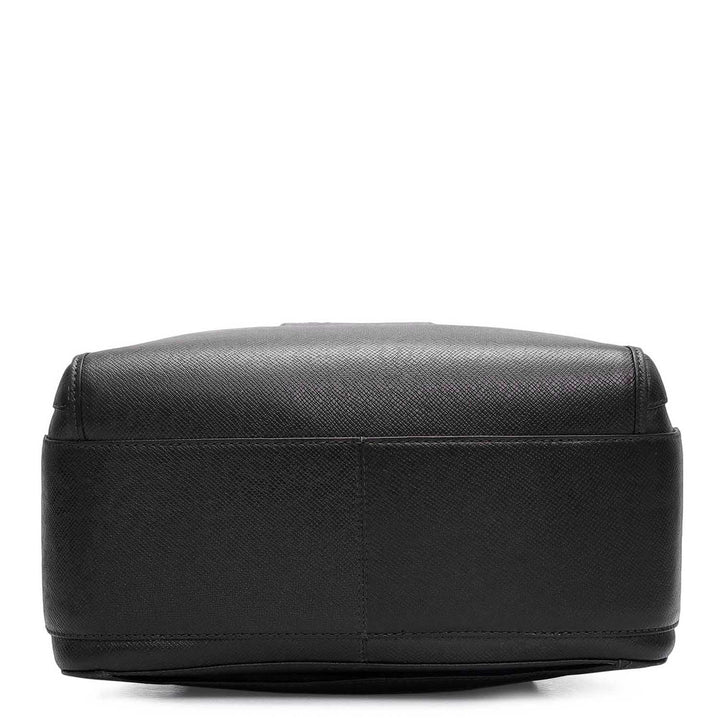 Croco Franzy Leather Backpack - Black