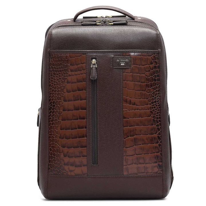 Croco Franzy Leather Backpack - Date
