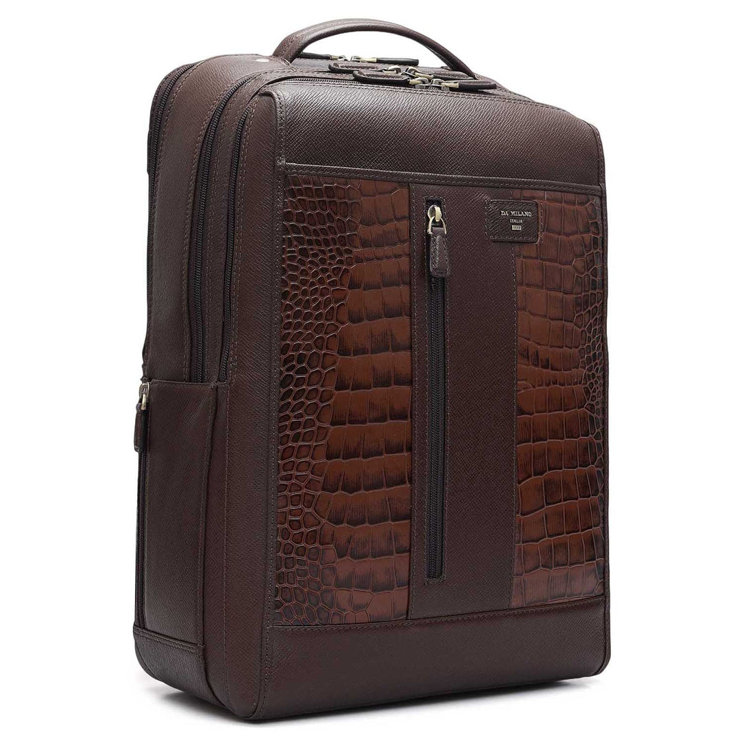 Croco Franzy Leather Backpack - Date