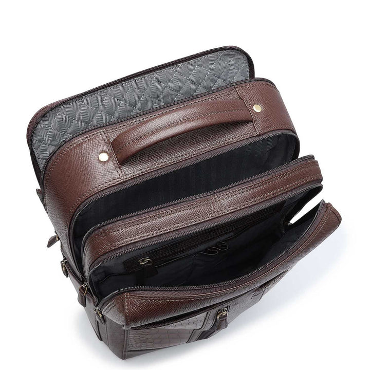 Croco Franzy Leather Backpack - Date