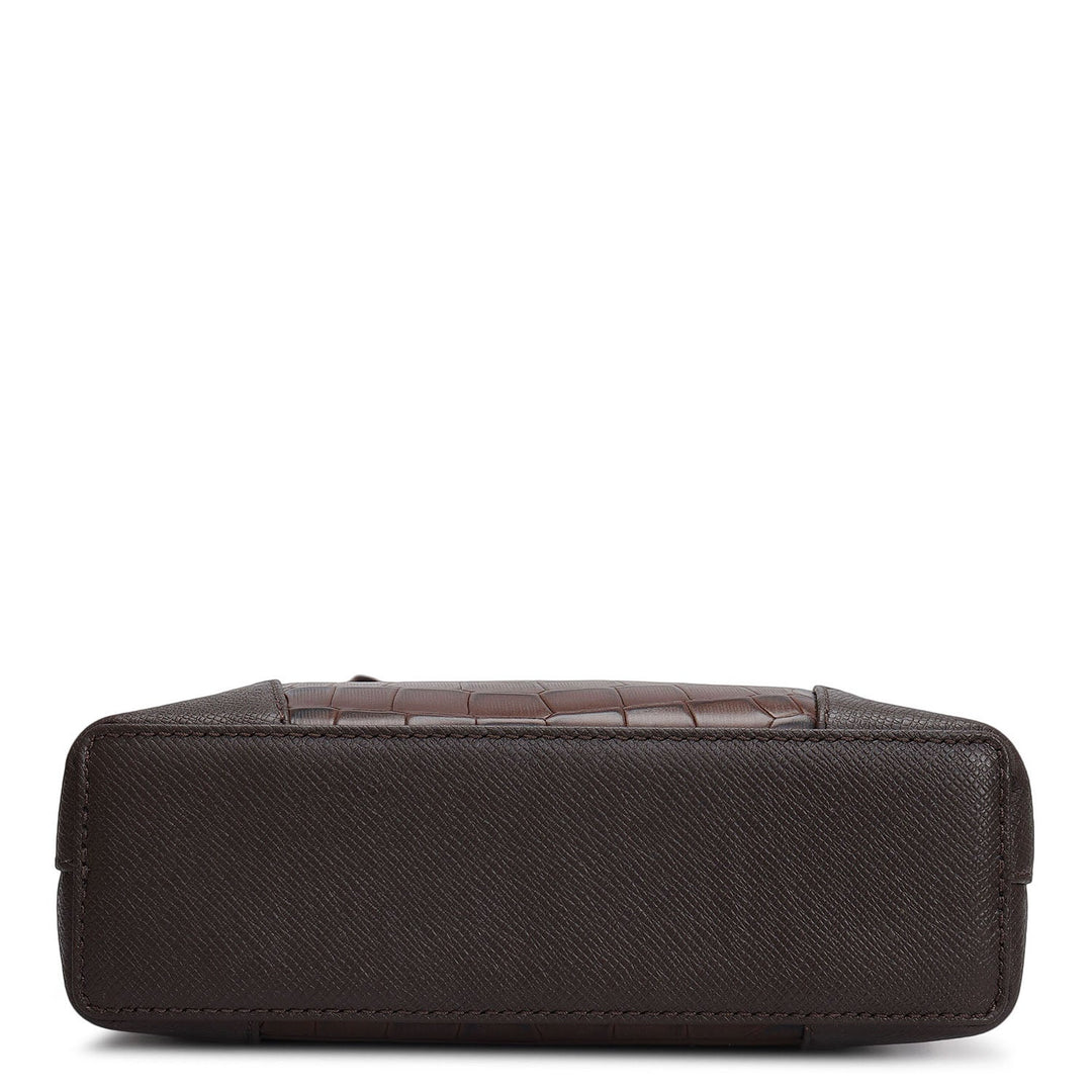 Croco Franzy Leather Sling - Date