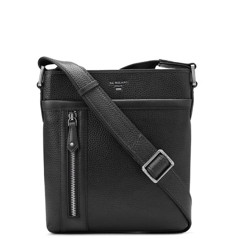 Wax Leather Men Sling - Black