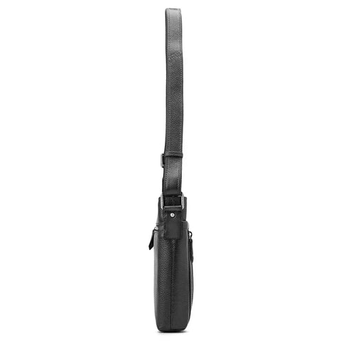 Wax Leather Men Sling - Black