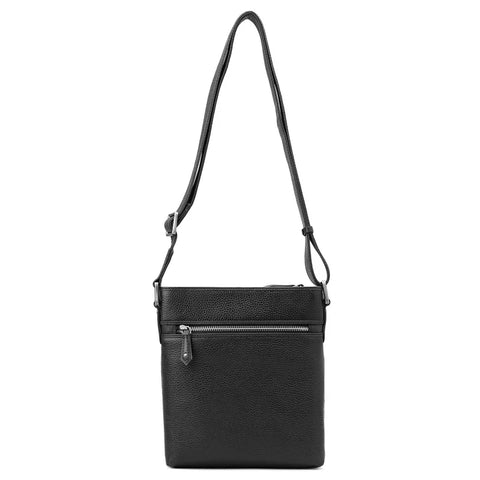 Wax Leather Men Sling - Black