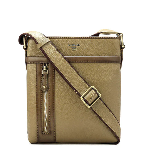 Wax Leather Men Sling - Olive