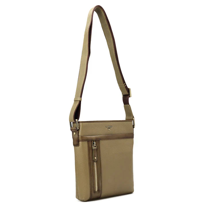 Wax Leather Men Sling - Olive