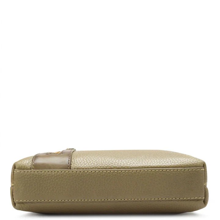 Wax Leather Men Sling - Olive