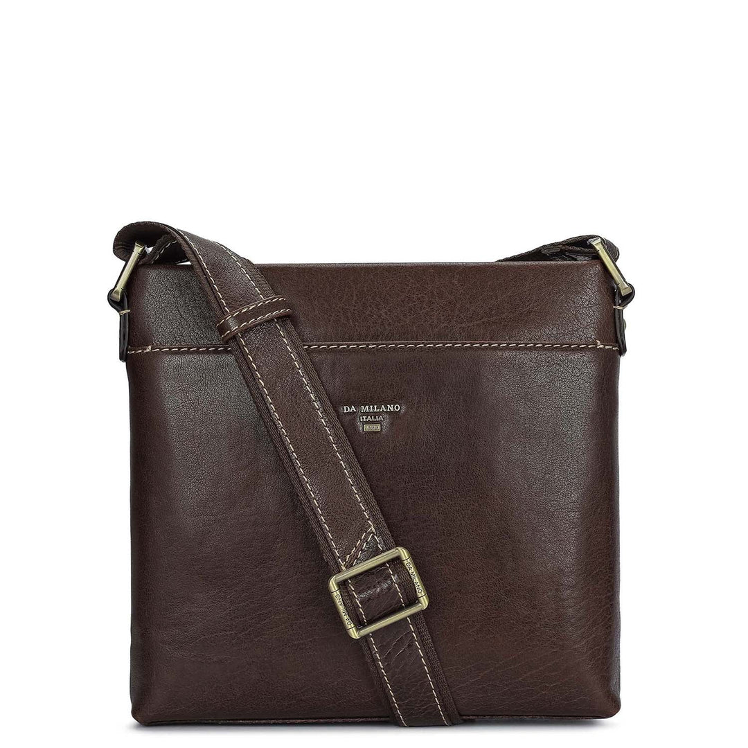 Elephant Pattern Leather Men Sling - Brown