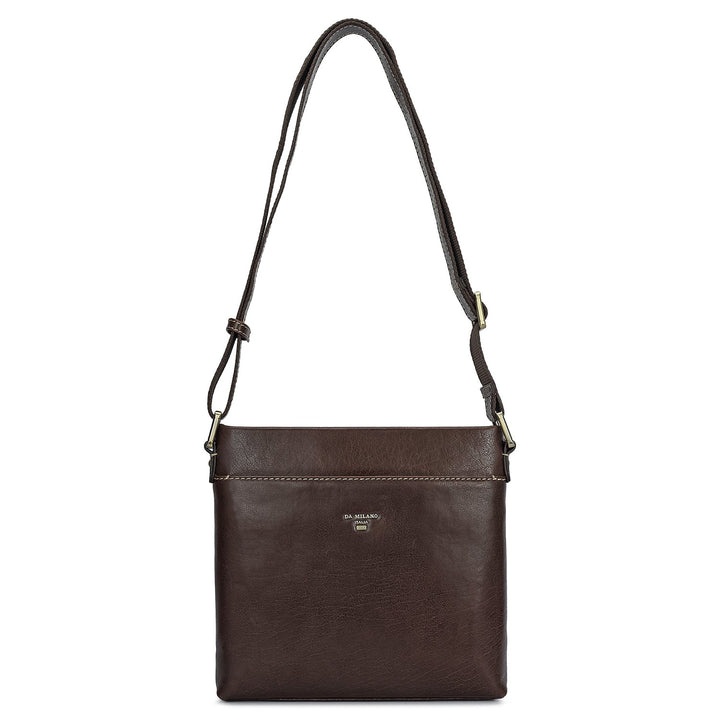 Elephant Pattern Leather Men Sling - Brown