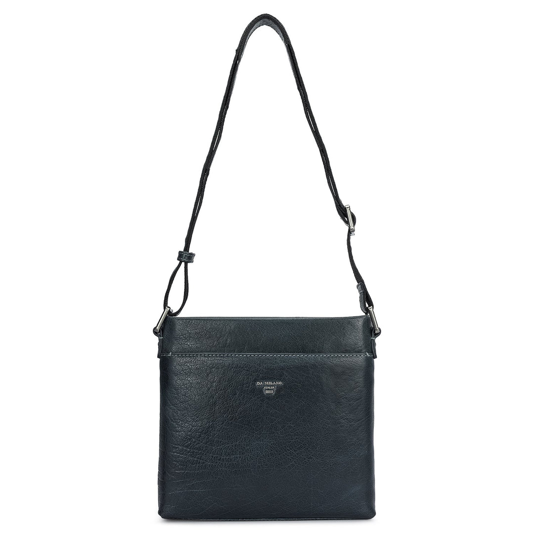 Elephant Pattern Leather Men Sling - Navy