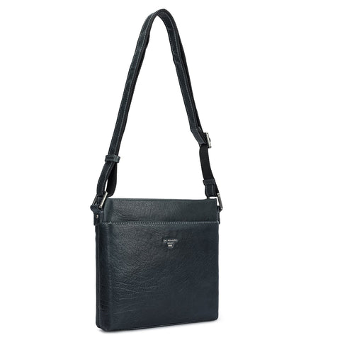 Elephant Pattern Leather Men Sling - Navy