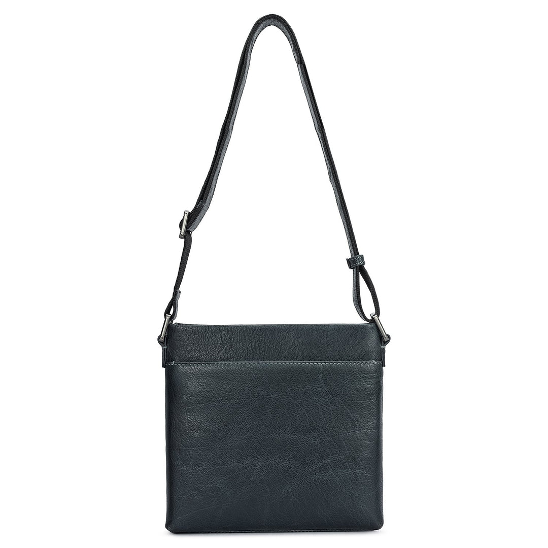 Elephant Pattern Leather Men Sling - Navy