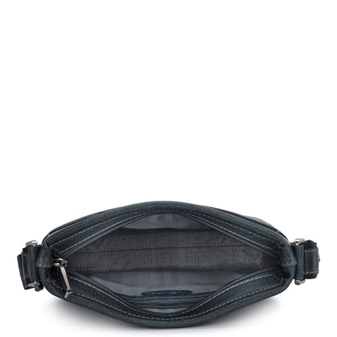 Elephant Pattern Leather Men Sling - Navy