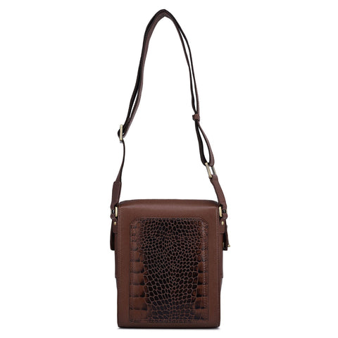 Croco Franzy Leather Men Sling - Date