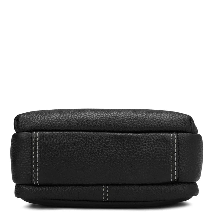 Wax Leather Men Sling - Black