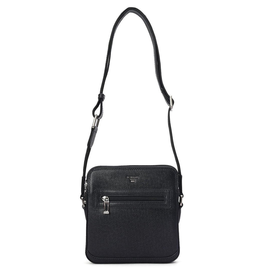 Franzy Leather Men Sling - Black