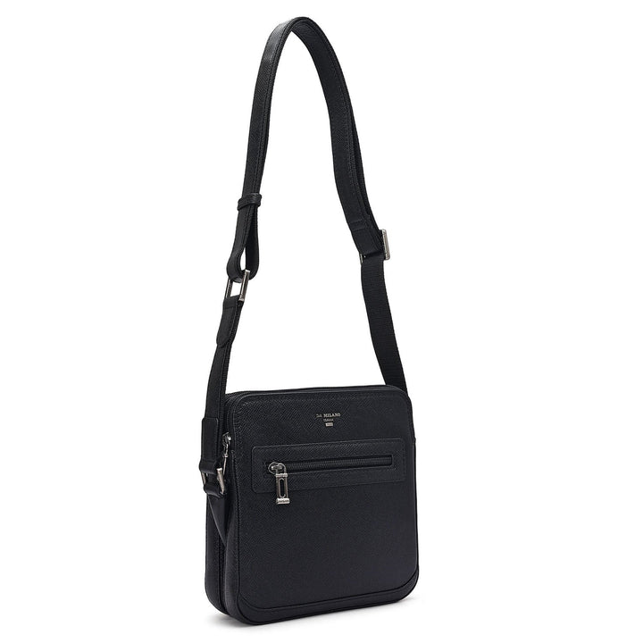 Franzy Leather Men Sling - Black