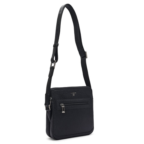 Franzy Leather Men Sling - Black