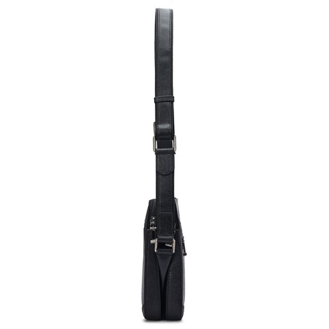 Franzy Leather Men Sling - Black