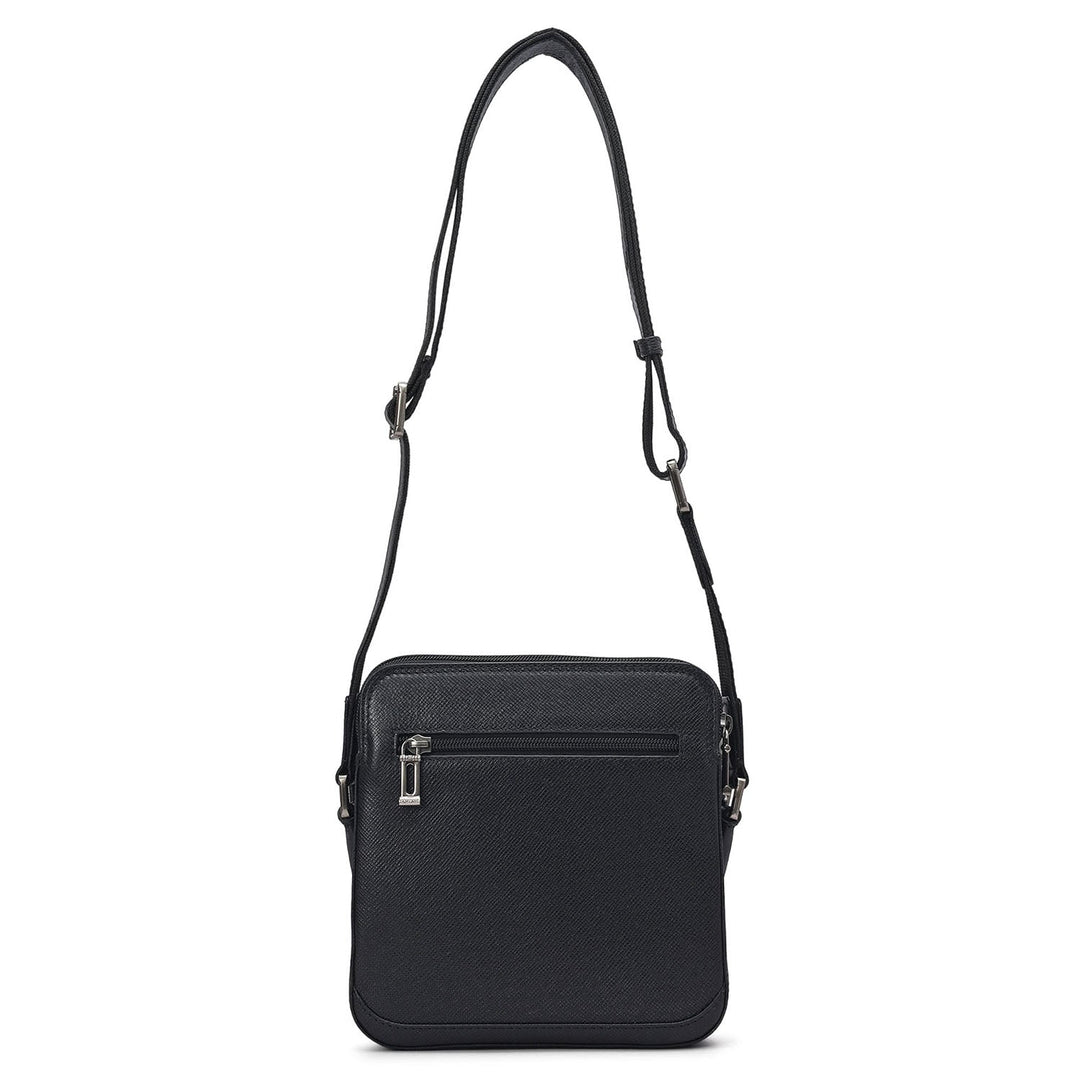 Franzy Leather Men Sling - Black