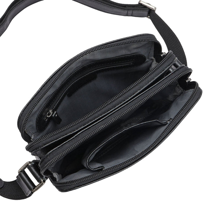 Franzy Leather Men Sling - Black