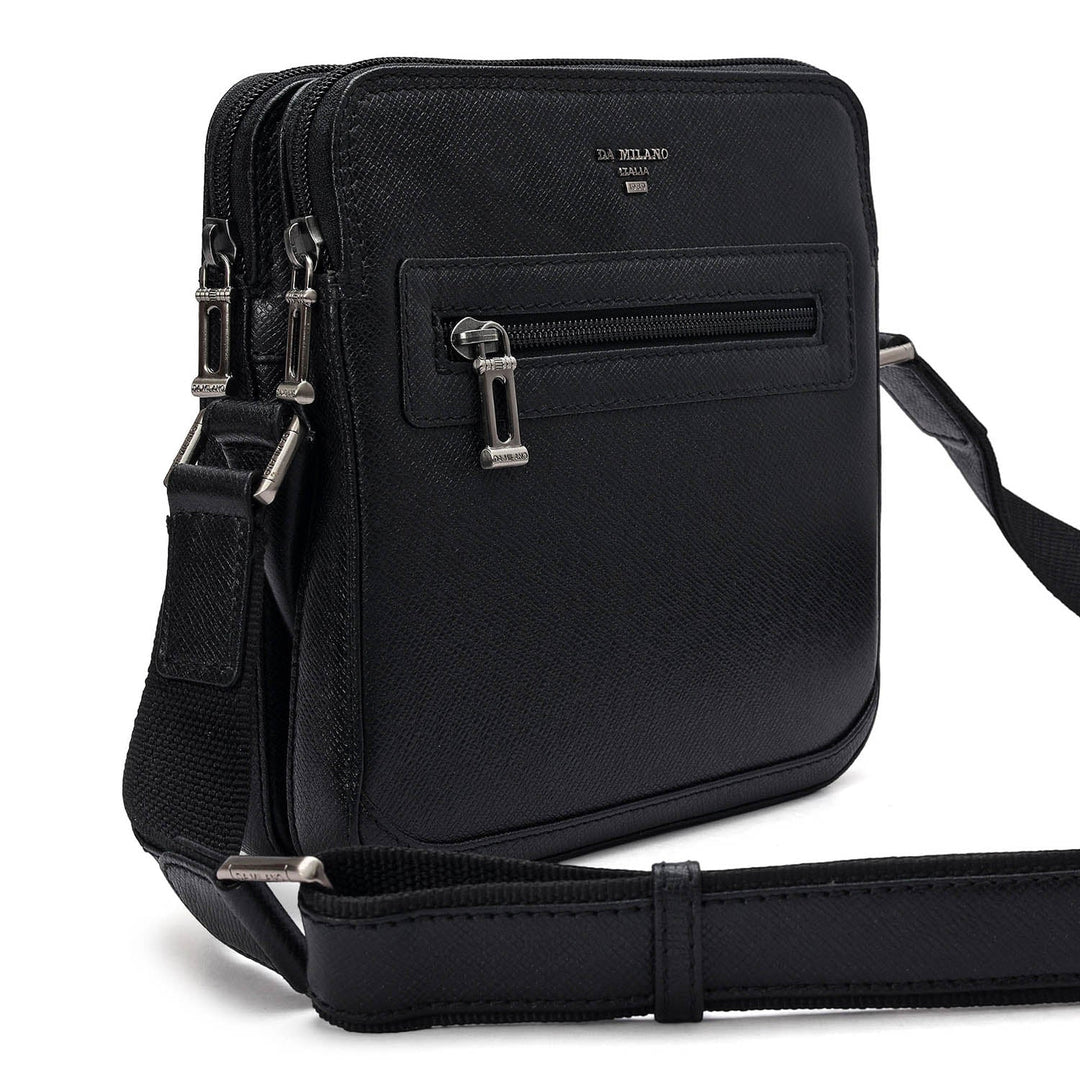 Franzy Leather Men Sling - Black