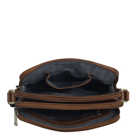 Signato Leather Men Sling - Cognac