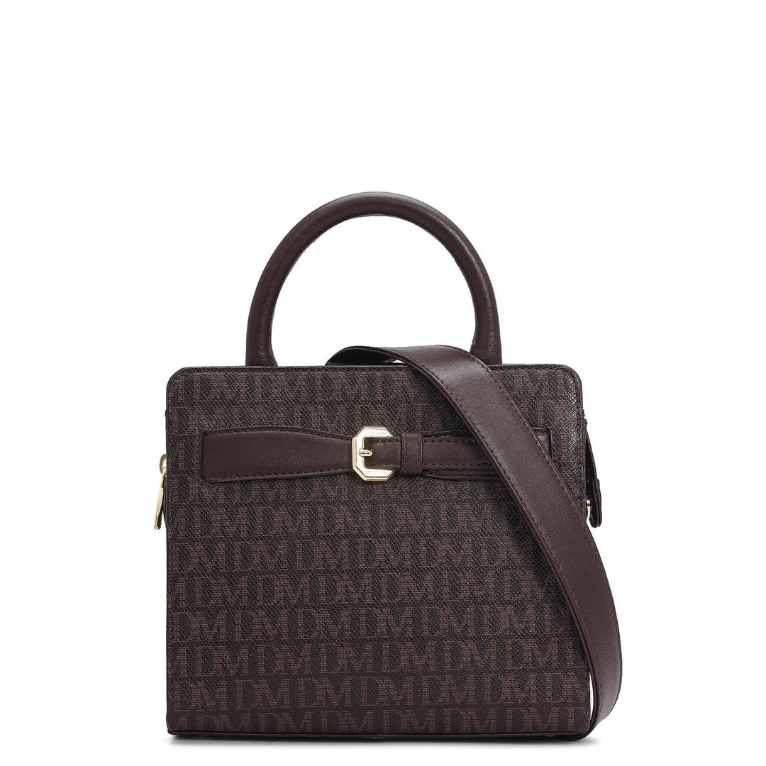Small Monogram Leather Satchel - Date