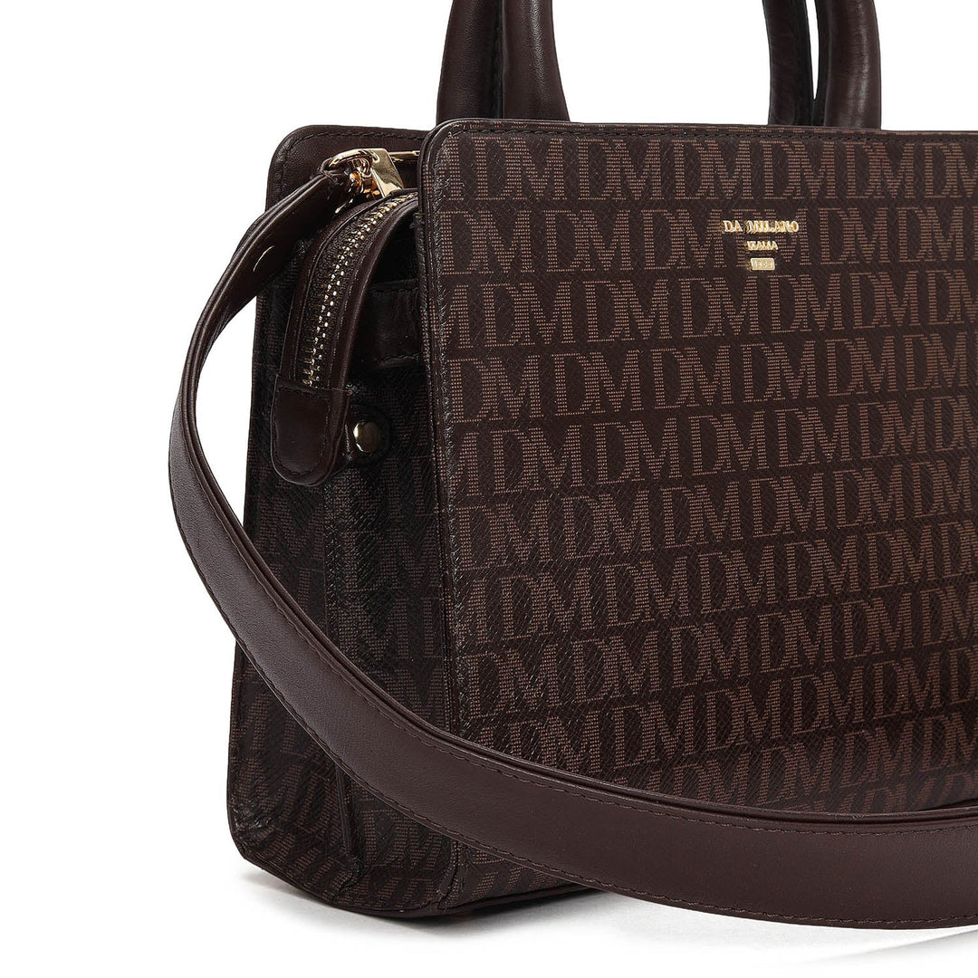 Small Monogram Leather Satchel - Date