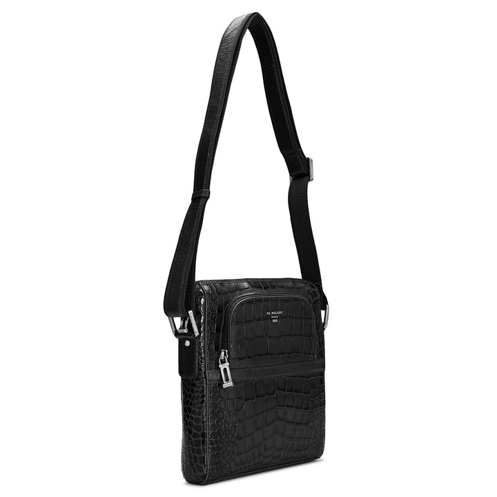 Croco Leather Men Sling - Black