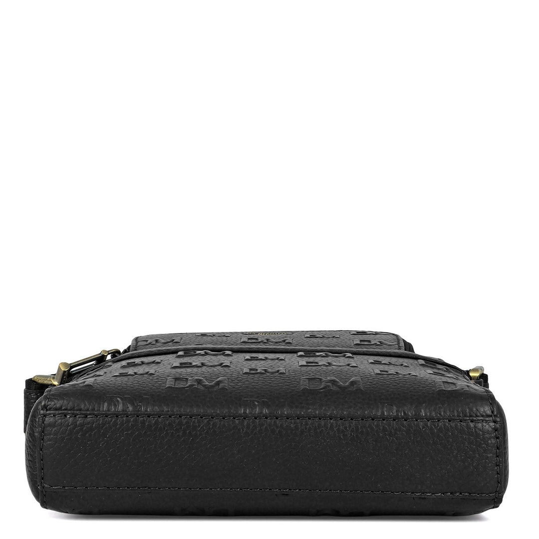 Monogram Wax Leather Men Sling - Black