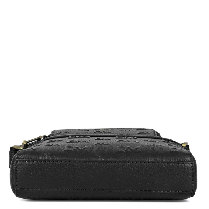 Monogram Wax Leather Men Sling - Black
