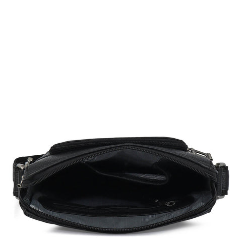 Monogram Wax Leather Men Sling - Black