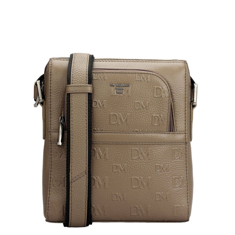 Monogram Wax Leather Men Sling - Smoke Grey