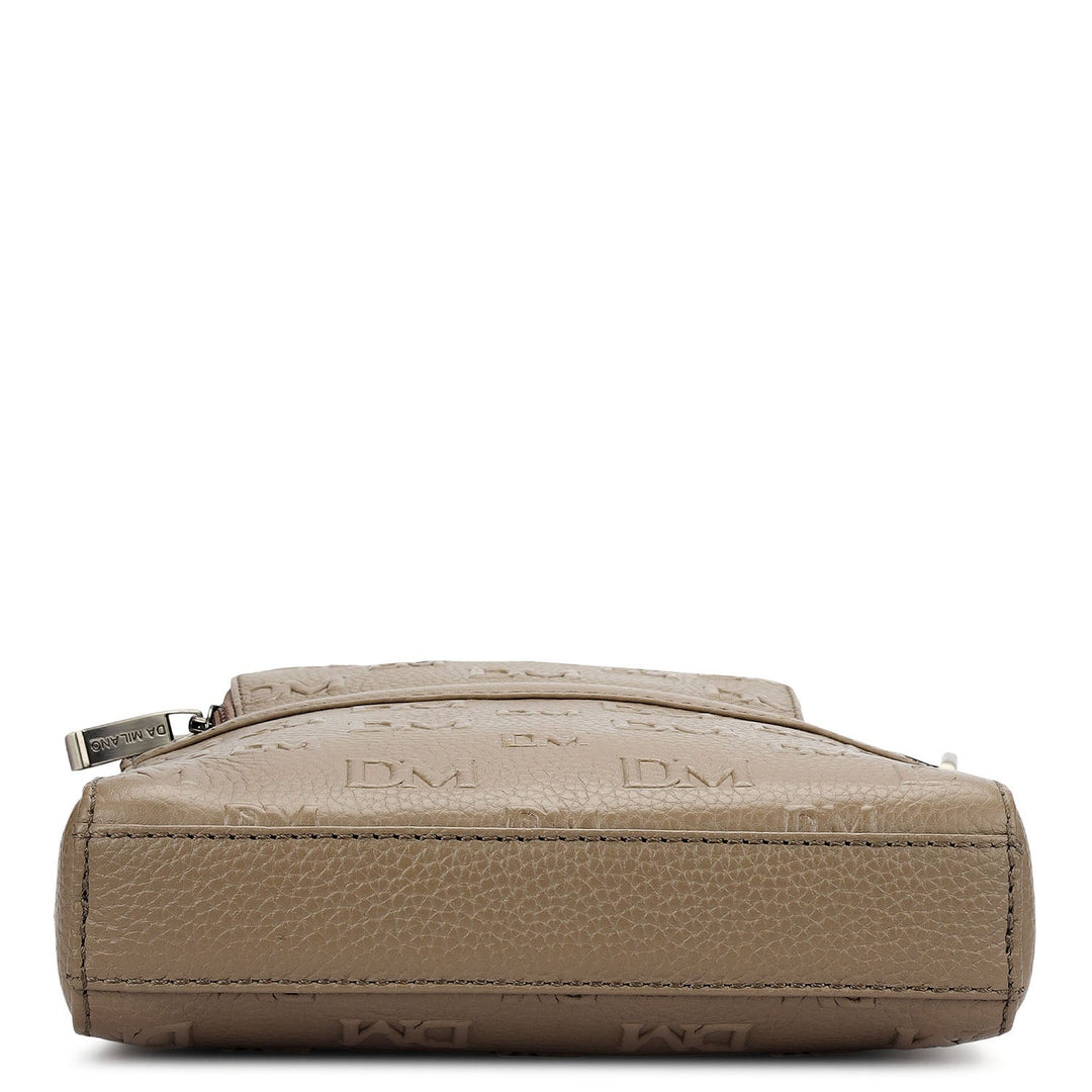 Monogram Wax Leather Men Sling - Smoke Grey