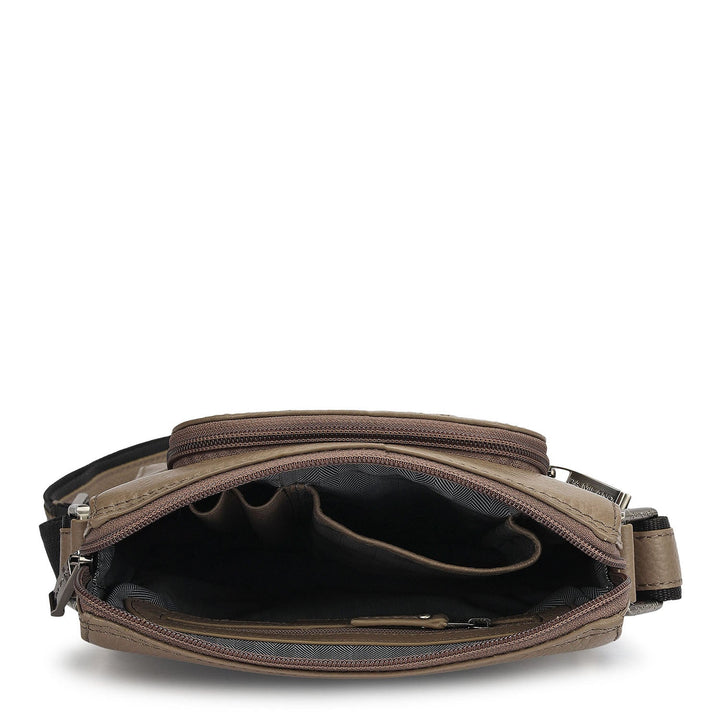 Monogram Wax Leather Men Sling - Smoke Grey
