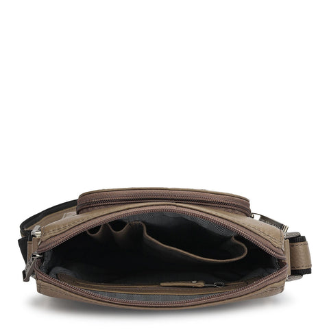 Monogram Wax Leather Men Sling - Smoke Grey