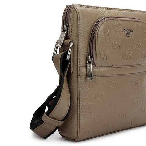 Monogram Wax Leather Men Sling - Smoke Grey