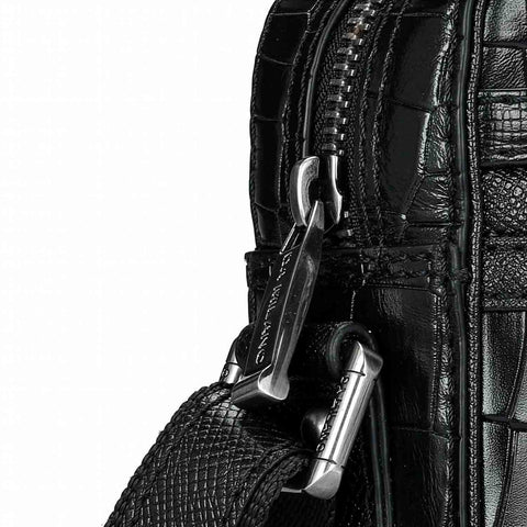 Croco Leather Men Sling - Black