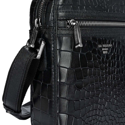 Croco Leather Men Sling - Black