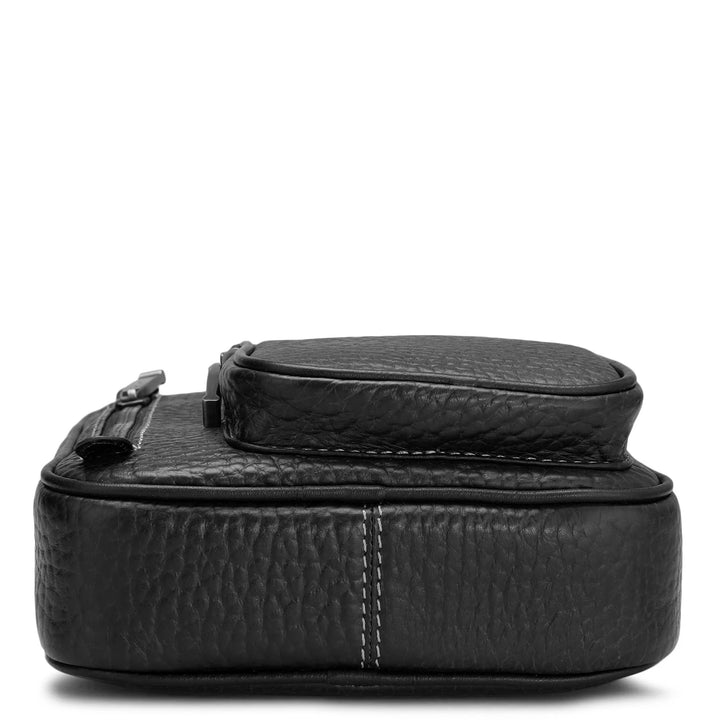 Bub Leather Men Sling - Black