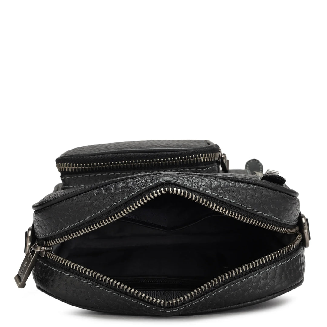 Bub Leather Men Sling - Black